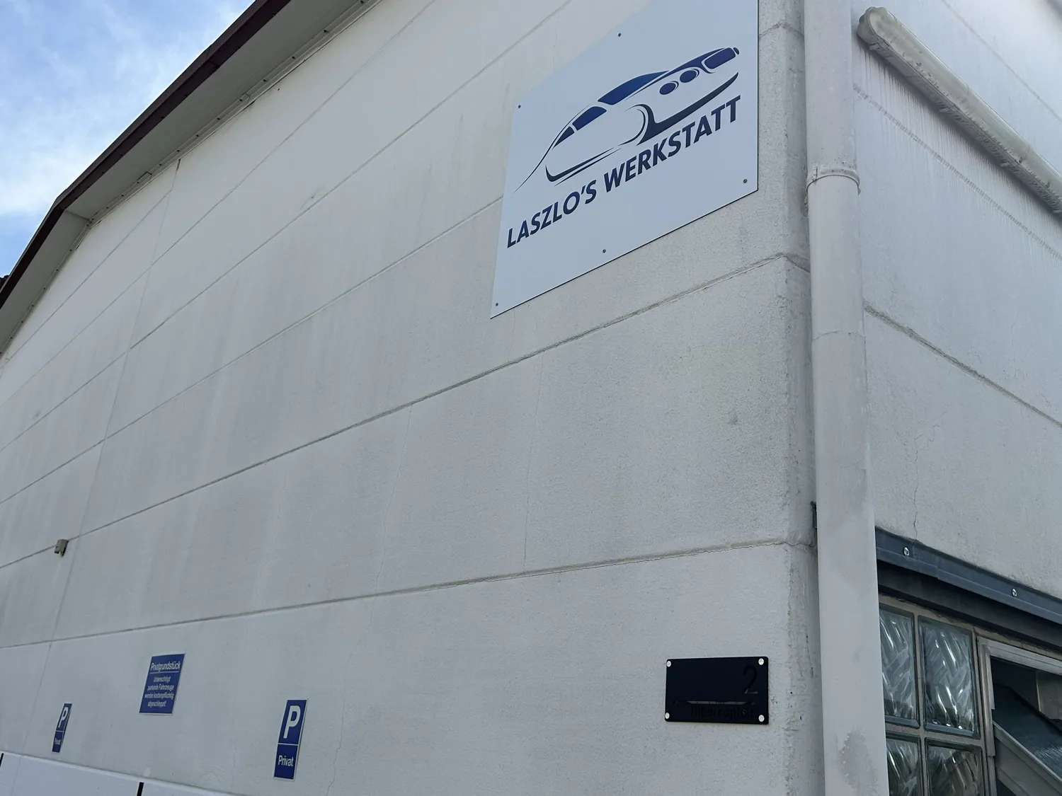 Laszlo's Werkstatt Schild